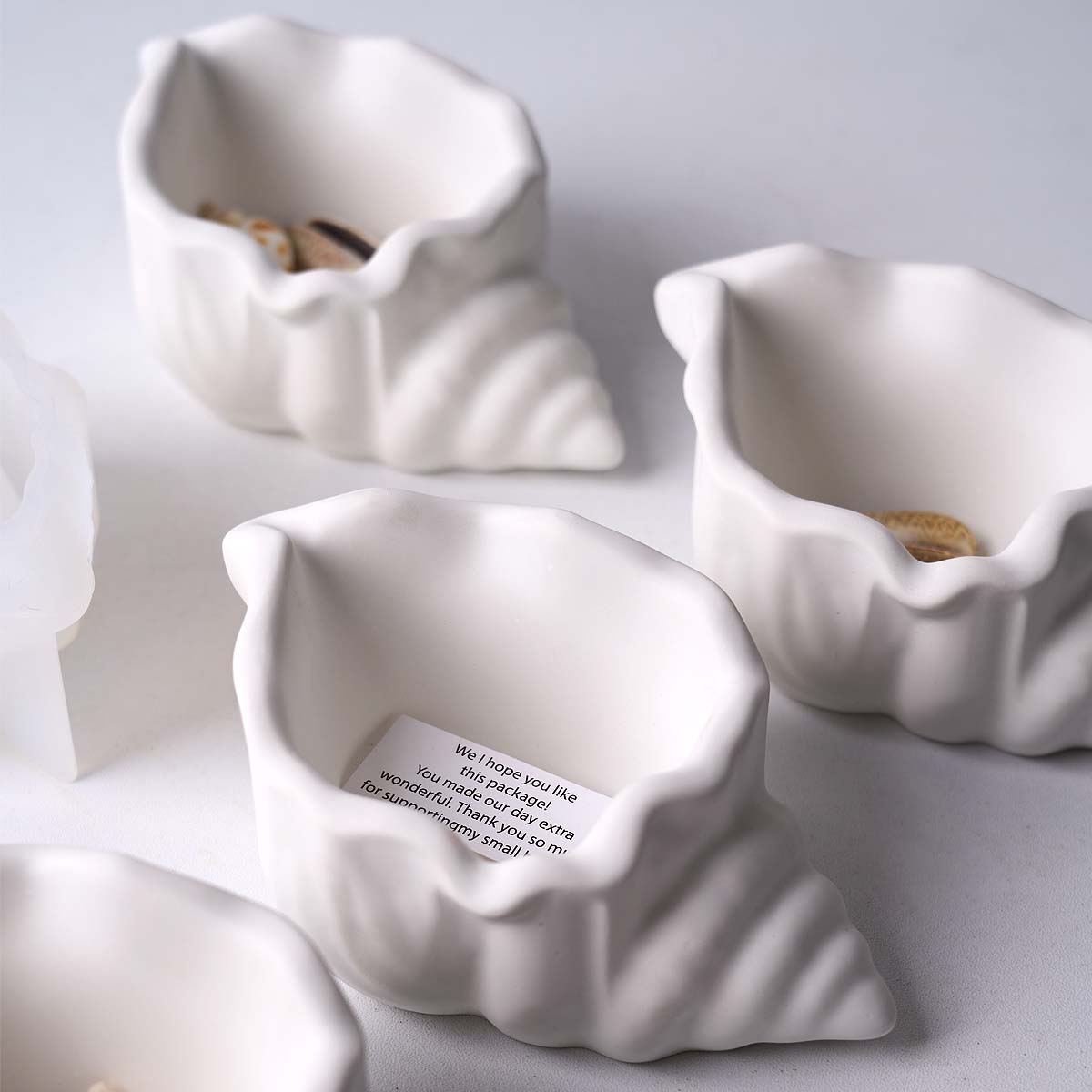 Potsticker Mold - Conch เทียน Jar แม่พิมพ์ซิลิโคน DIY Ocean