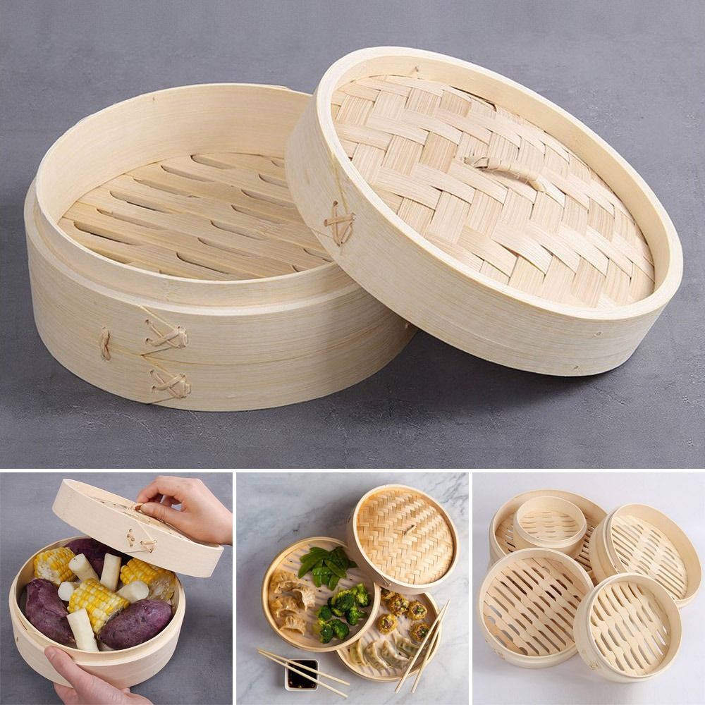 ซึ้งนึ่งอาหารจีนแบบไม้ไผ่พร้อม - Bao Steamer Bamboo บทวิจารณ์และราคา