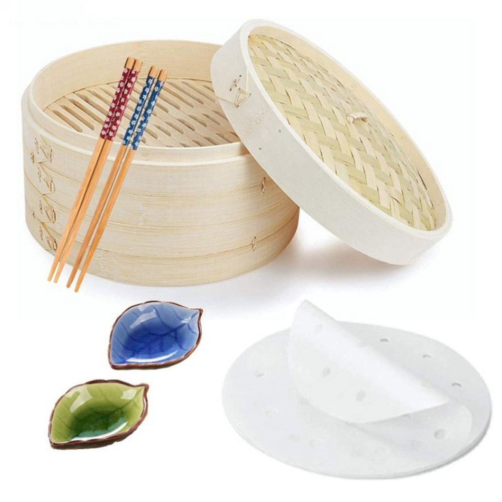 ตะกร้า kukusan bambu พร้อมฝาปิ - Bao Steamer Bamboo บทวิจารณ์และราคา