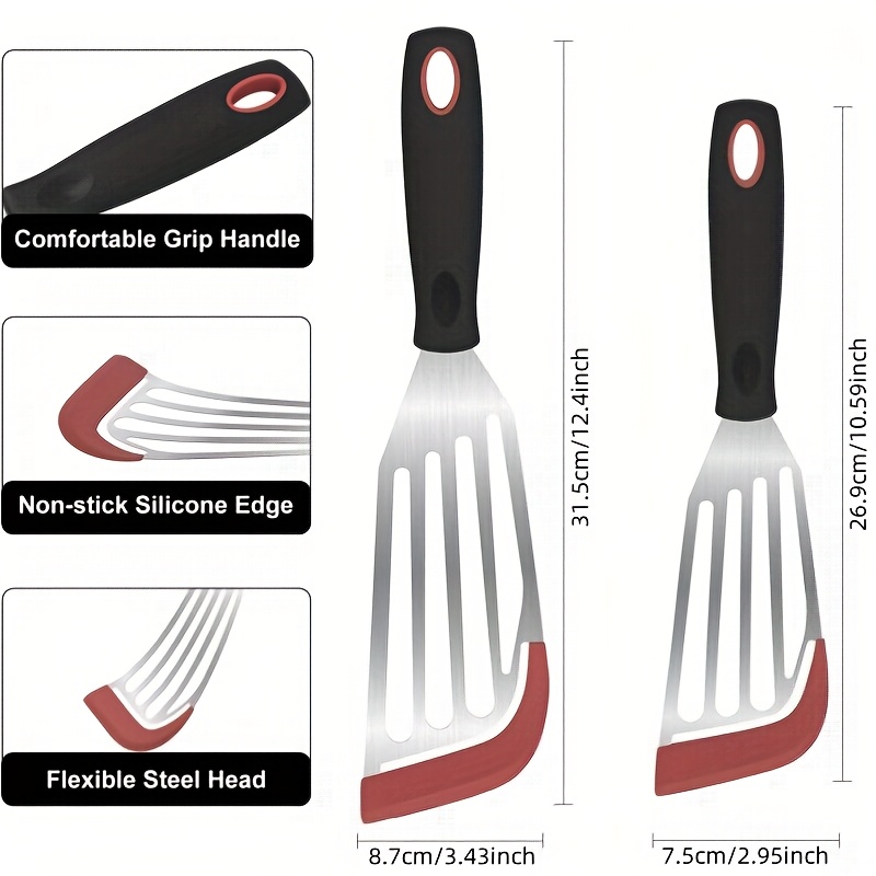ตะหลิวซิลิโคนสแตนเลส ทนความร้อ - Okonomiyaki Spatula บทวิจารณ์และราคา
