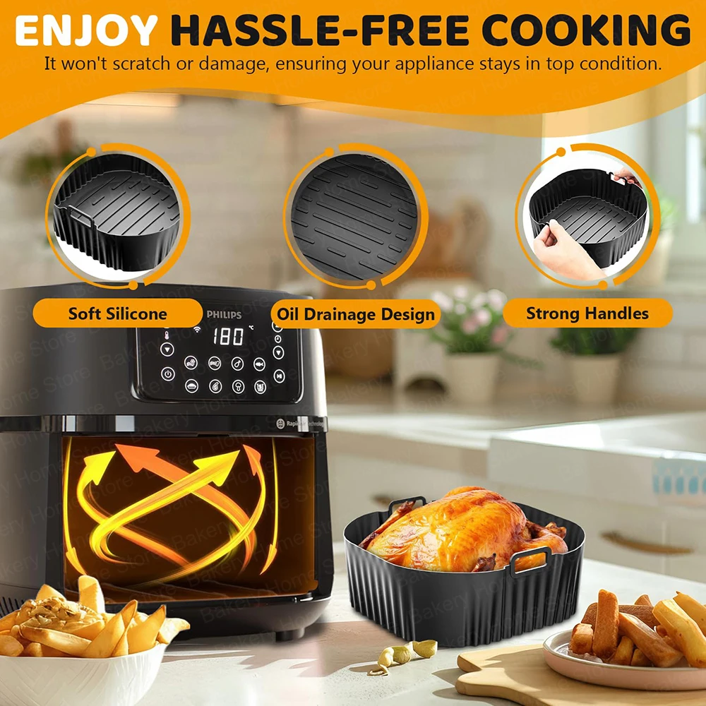 แม่พิมพ์ซิลิโคนสำหรับหม้อทอดไร - Philips Air Fryer Airfryer Xxl บทวิจารณ์และราคา