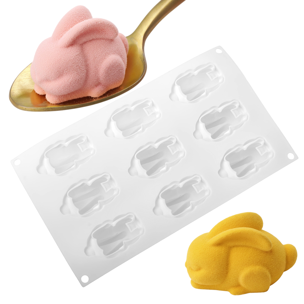 แม่พิมพ์ซิลิโคน 9 ช่อง รูปกระต - Bunny Cake Mold บทวิจารณ์และราคา