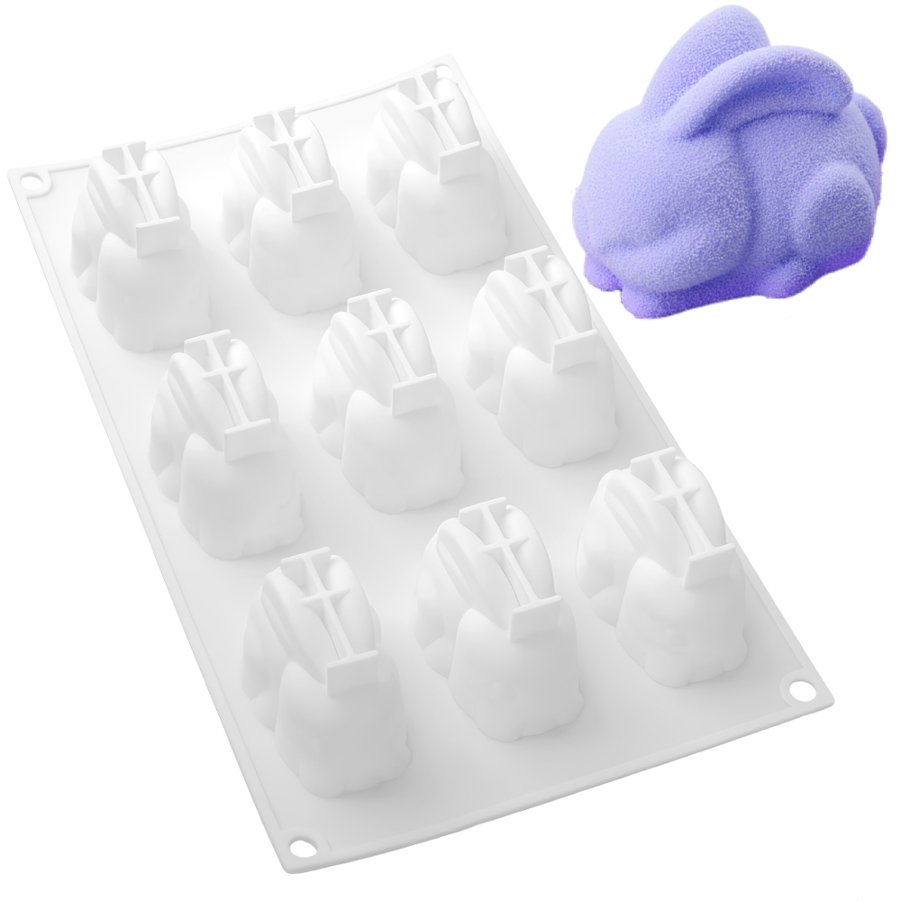 แม่พิมพ์ซิลิโคน 9 ช่อง รูปกระต - Bunny Cake Mold บทวิจารณ์และราคา